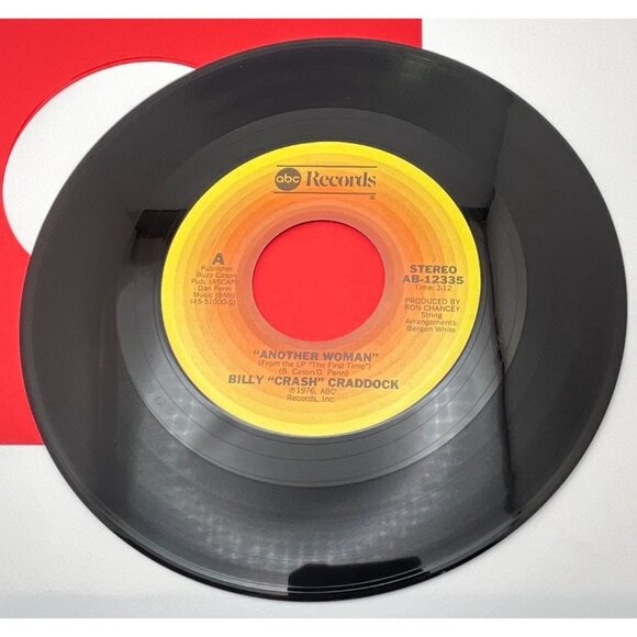 Billy Crash Craddock Another Woman / The Words Still Rhyme 45 Vinyl 70s Country - Picture 4 of 6